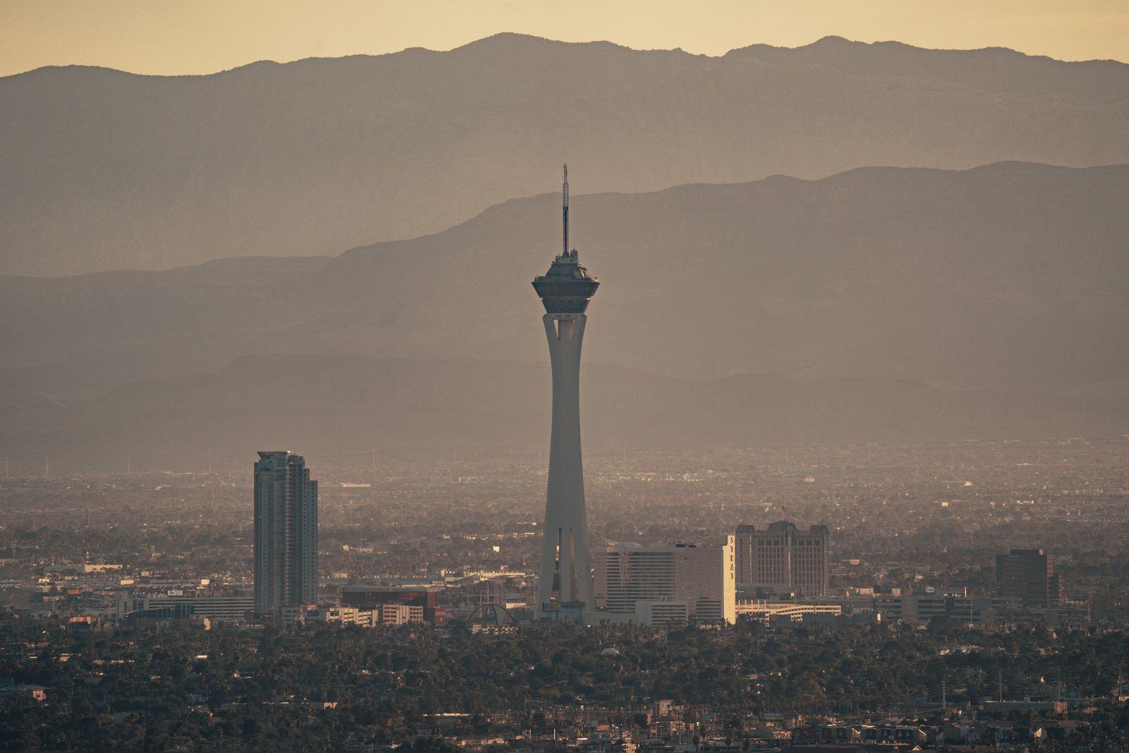 Las Vegas skyline and valley, the water damage North Las Vegas service area